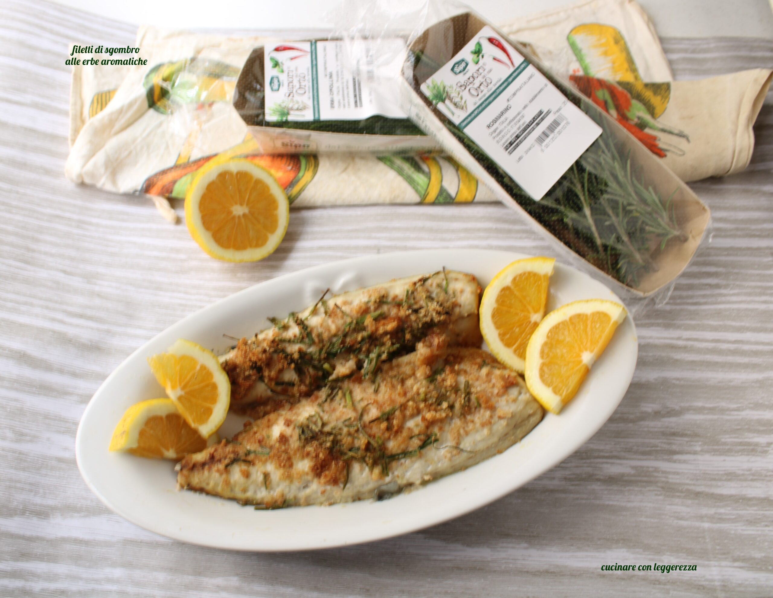Filetti di sgombro alle erbe aromatiche