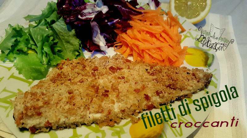 Filetti di spigola al forno con mollichella croccante