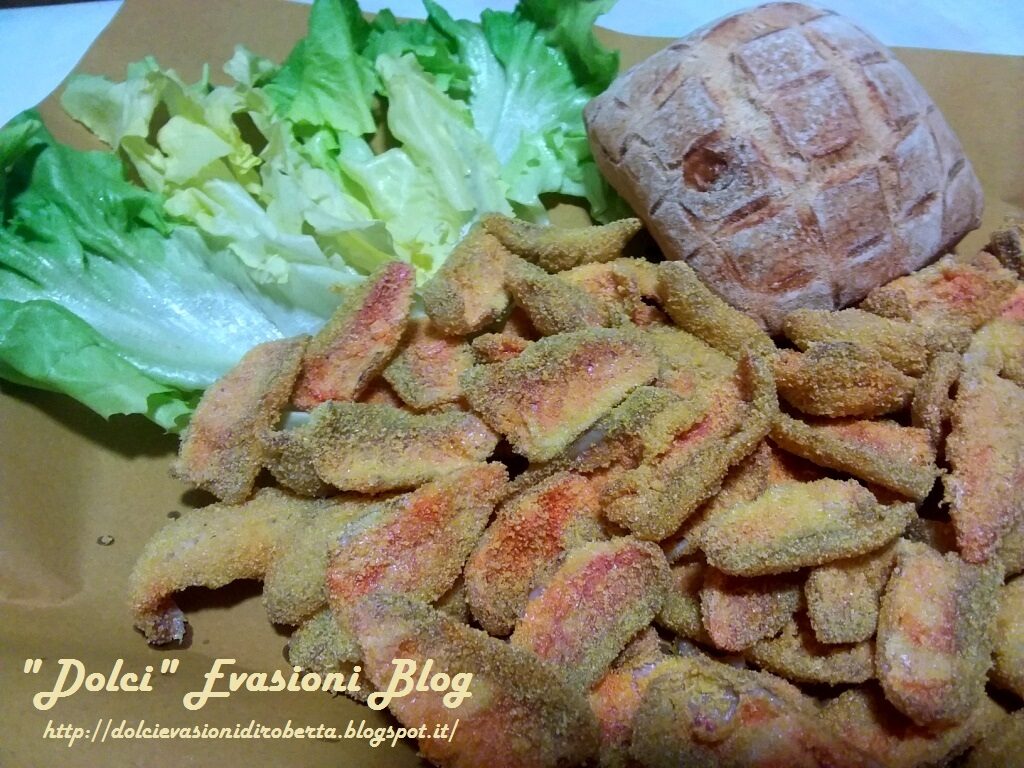 Filetti di Triglia fritti nel mais e Insalata Siciliana di Arance, Finocchi e Olive