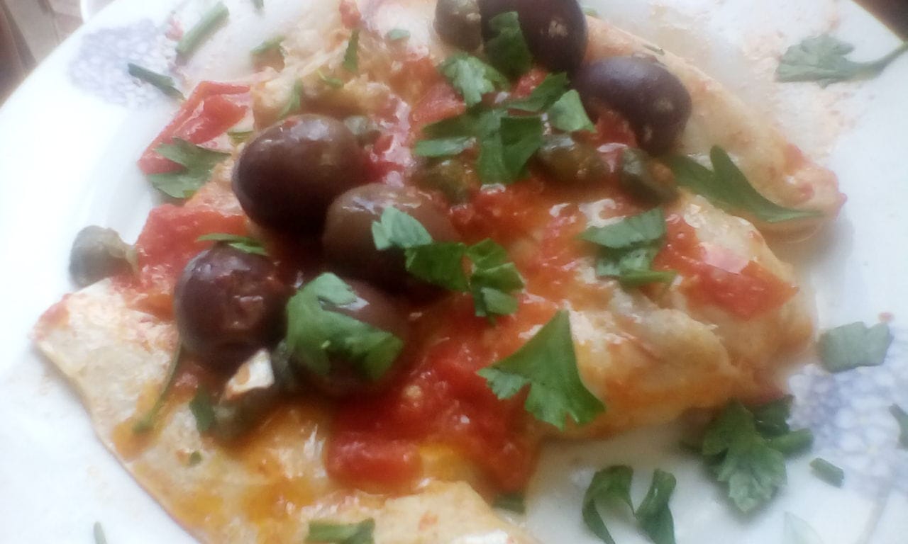 Filetto di cernica con olive e capperi