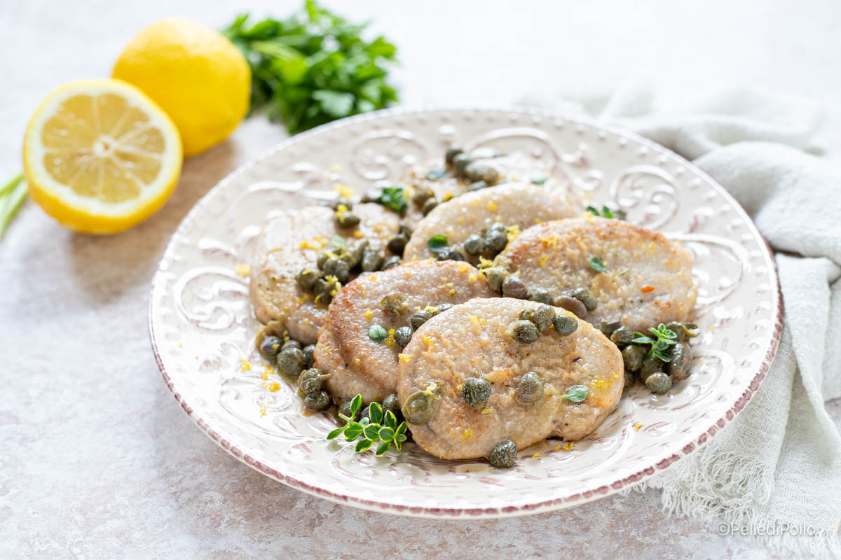 Filetto di maiale ai capperi e limone