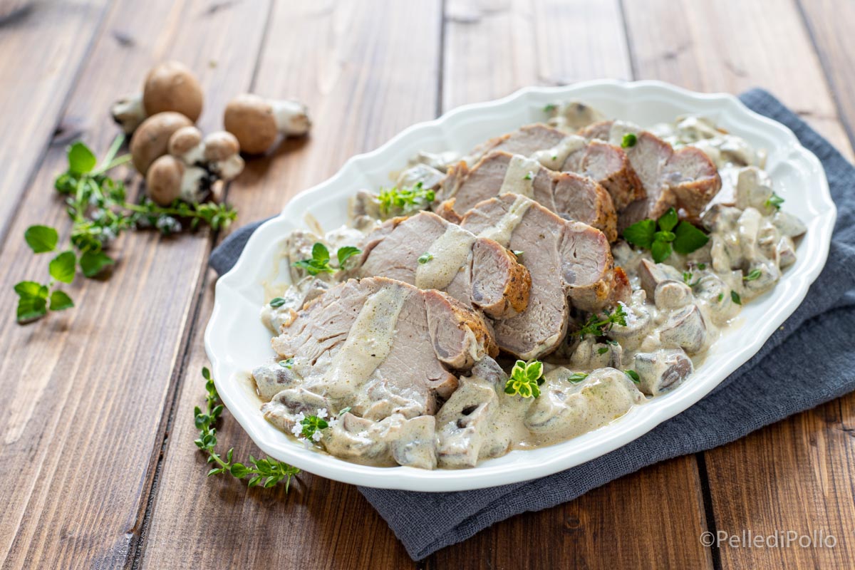 Filetto di maiale ai funghi