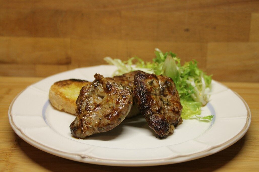 Filetto di maiale bardato