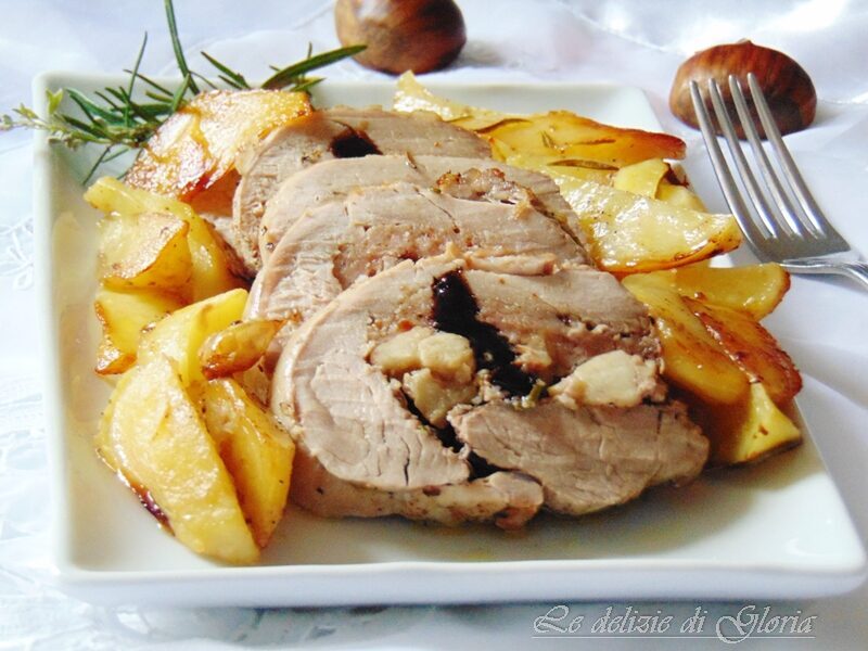 Filetto di maiale farcito con castagne