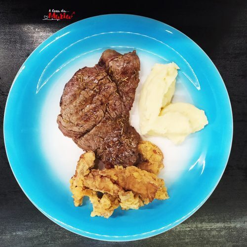 Filetto di manzo con purè e funghi porcini