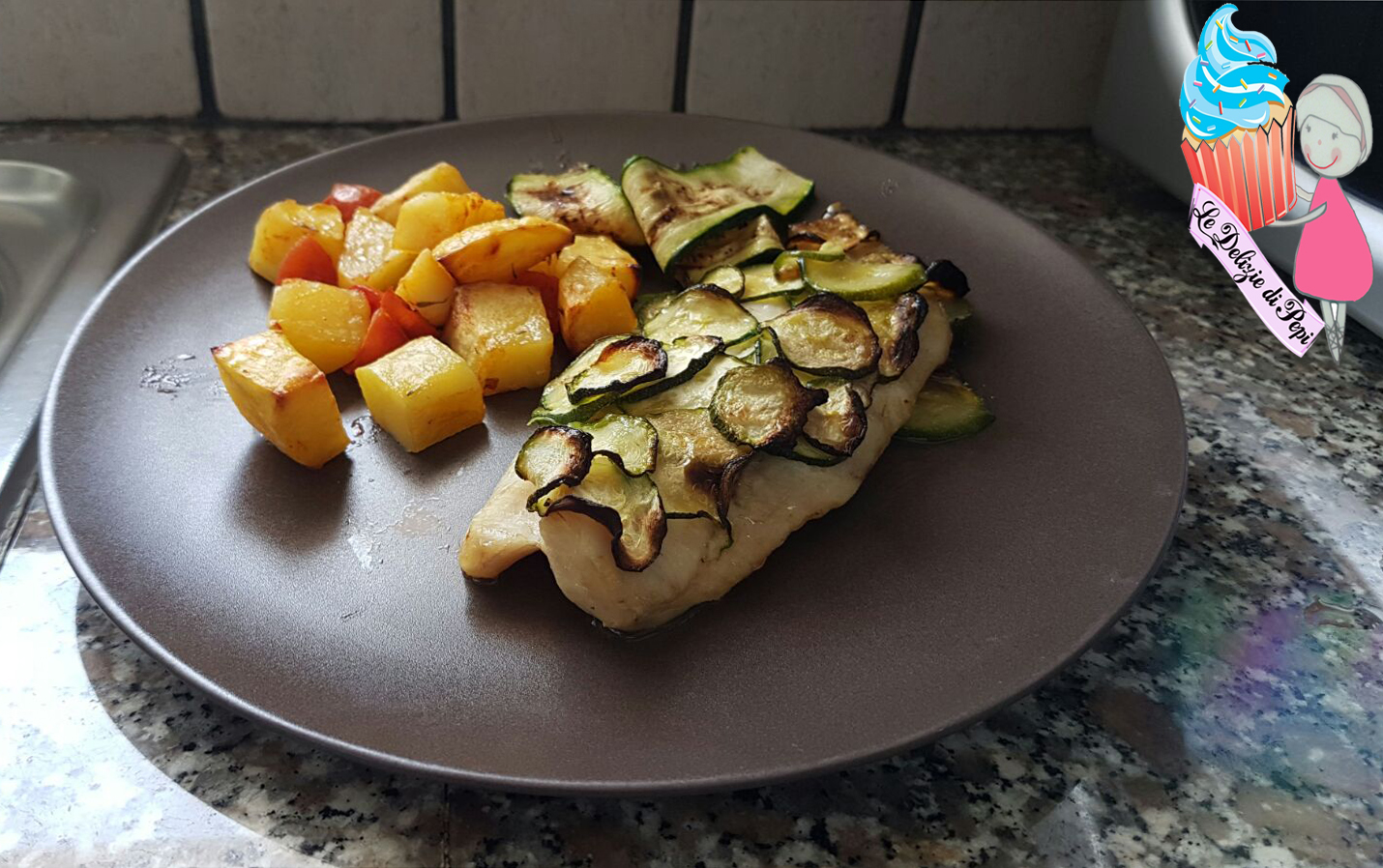 Filetto di merluzzo in crosta di zucchine