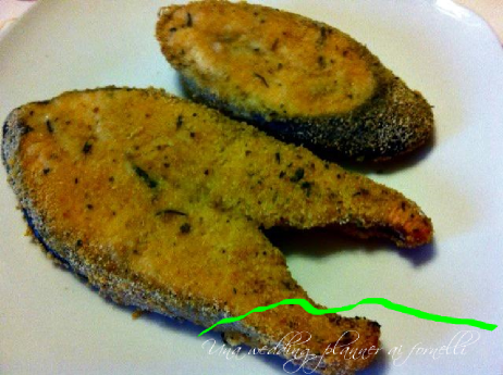 Filetto di salmone impanato