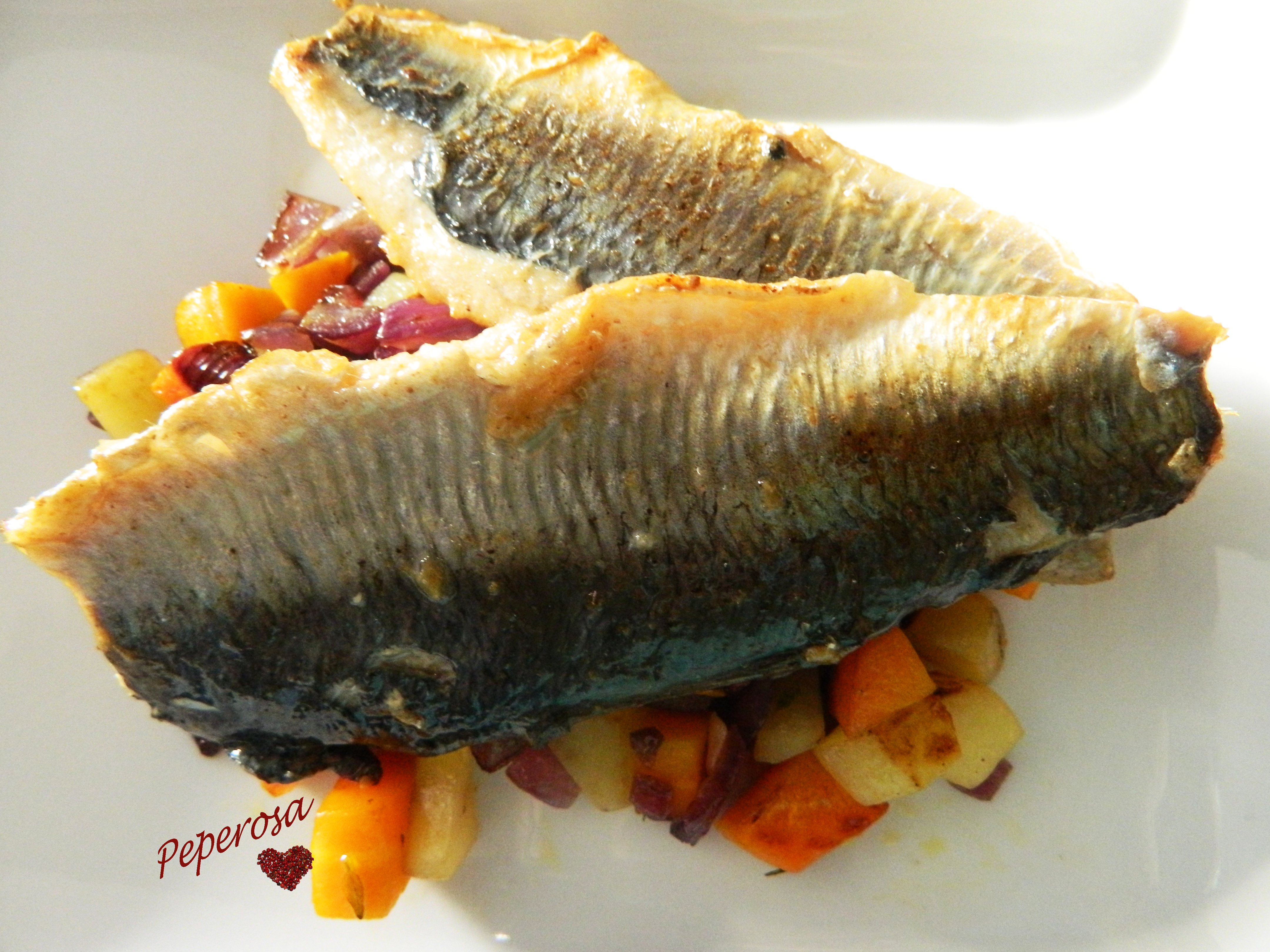 Filetto di sarda con verdure