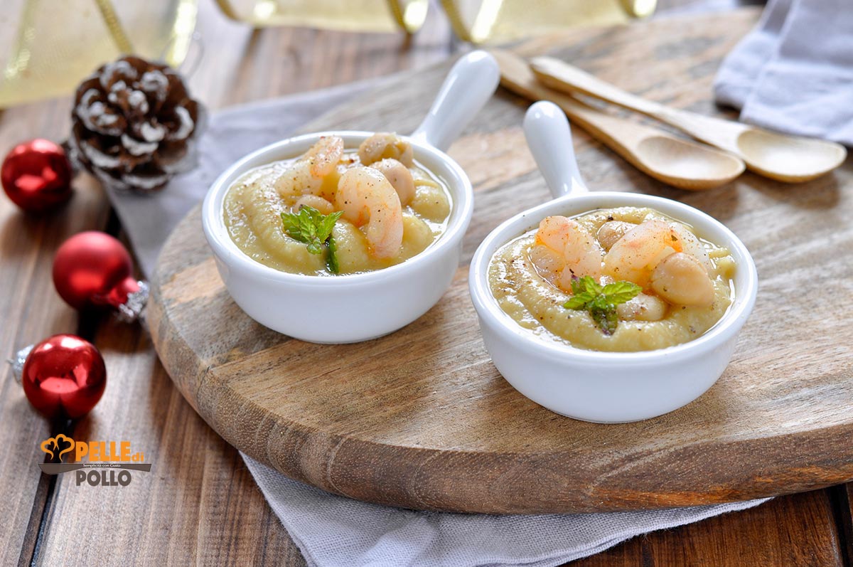 Finger food di ceci e gamberi