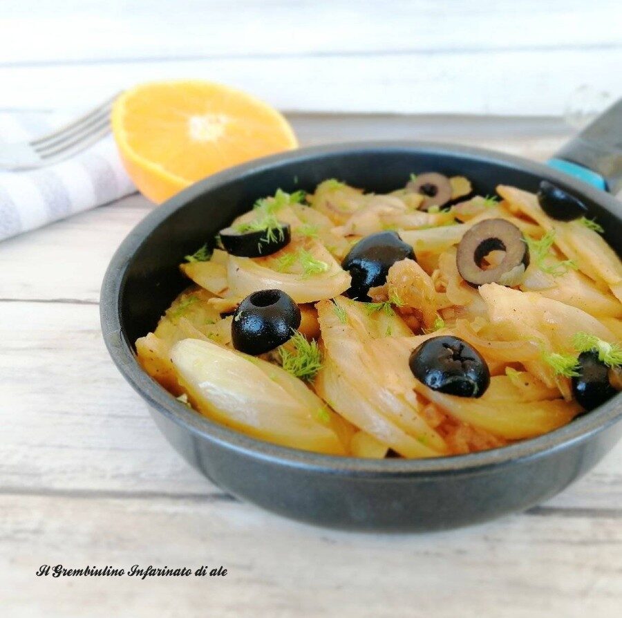 Finocchi all’arancia e olive nere