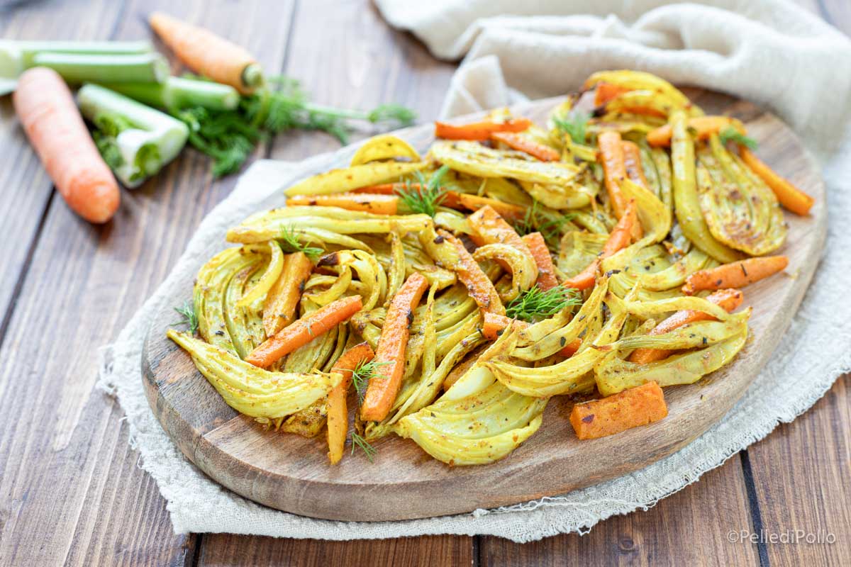 Finocchi e carote al forno