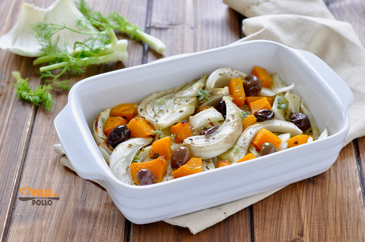 Finocchi e zucca al forno