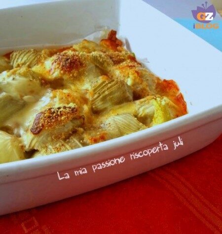 Finocchi gratinati al forno e formaggi
