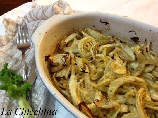 Finocchi gratinati al forno.