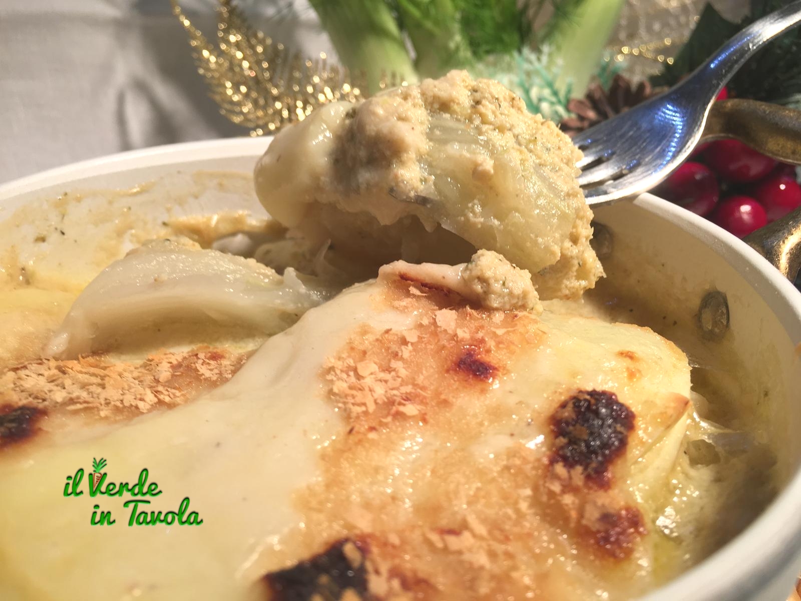 Finocchi gratinati al forno vegani