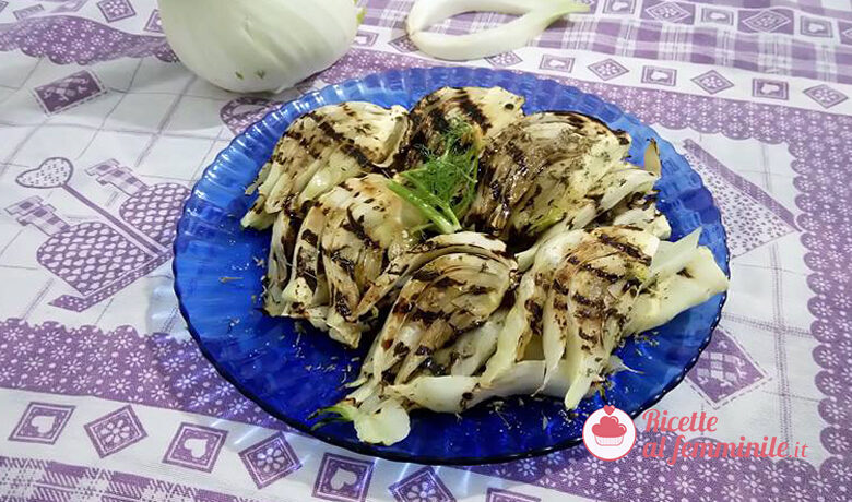 Finocchi grigliati con emulsione di olio evo, aceto balsamico ed ebe aromatiche