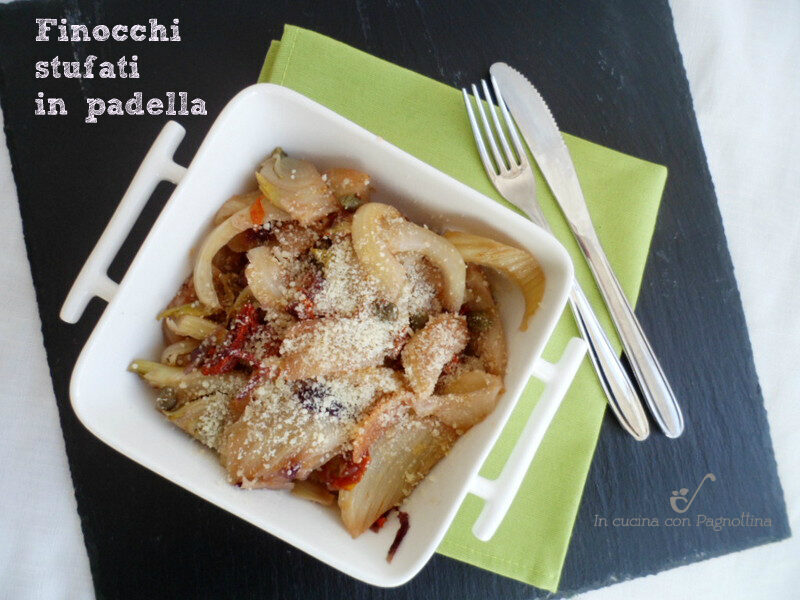 Finocchi stufati in padella