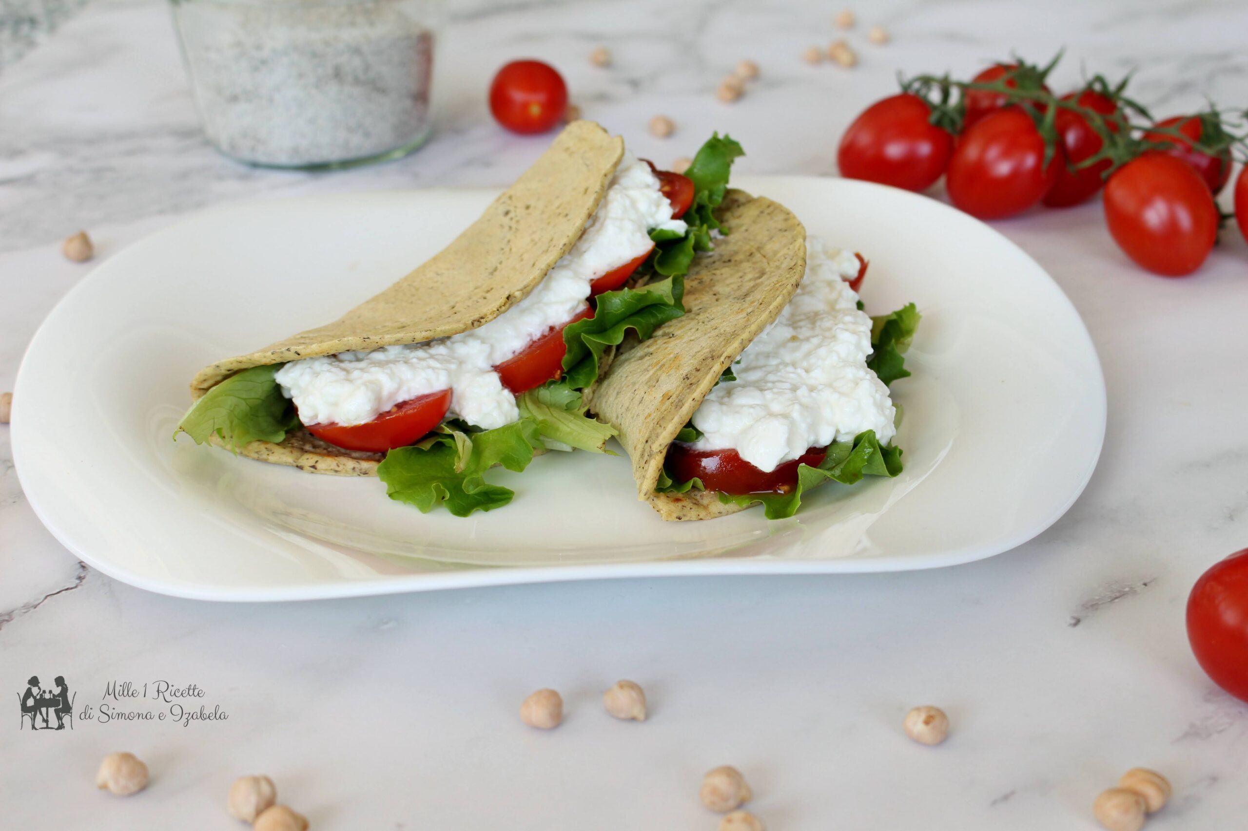 Finta piadina di ceci e grano saraceno