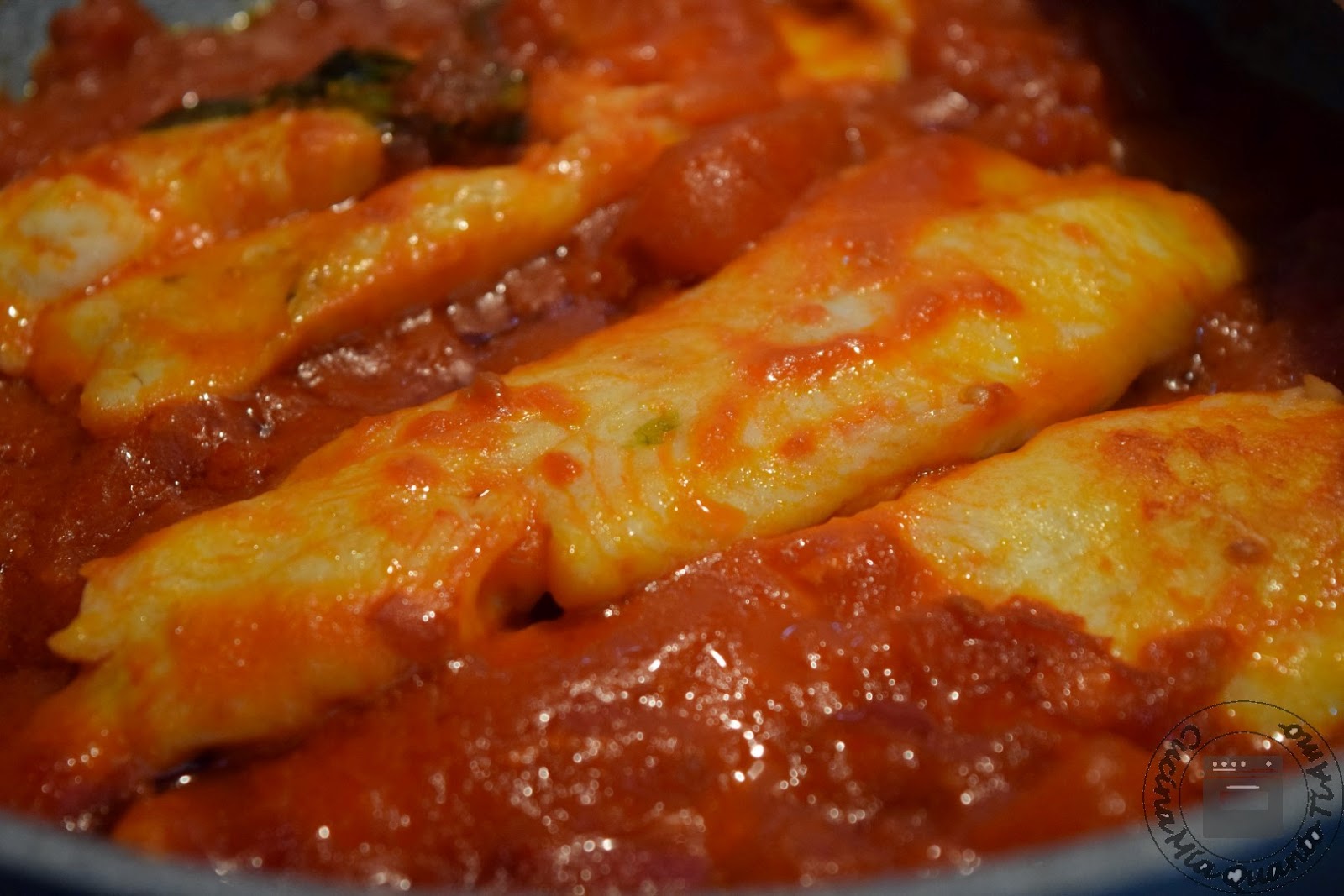 Fior di merluzzo con pomodoro san marzanino