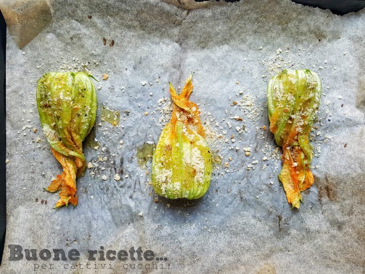 Fiori di zucca al forno