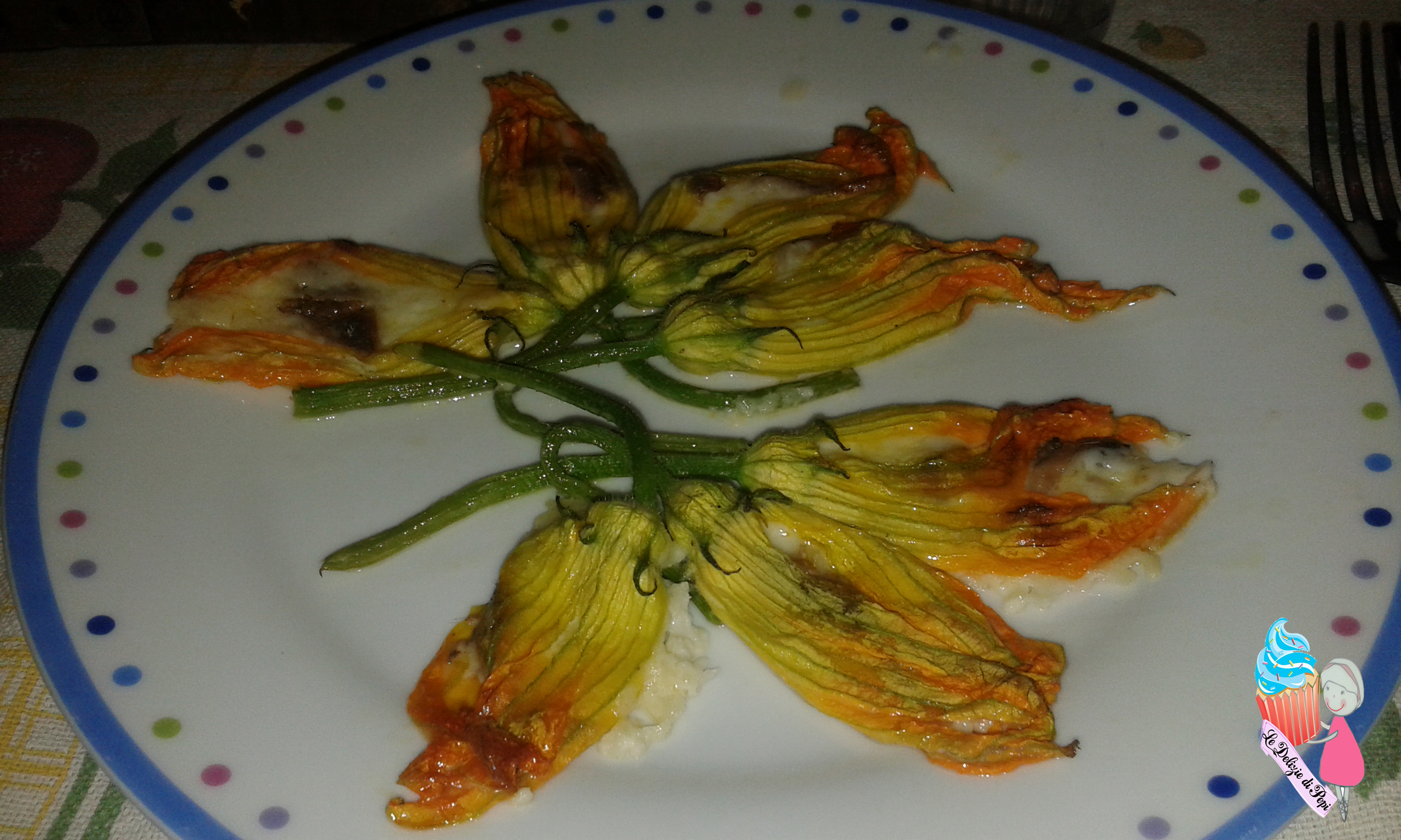 Fiori di zucca al forno