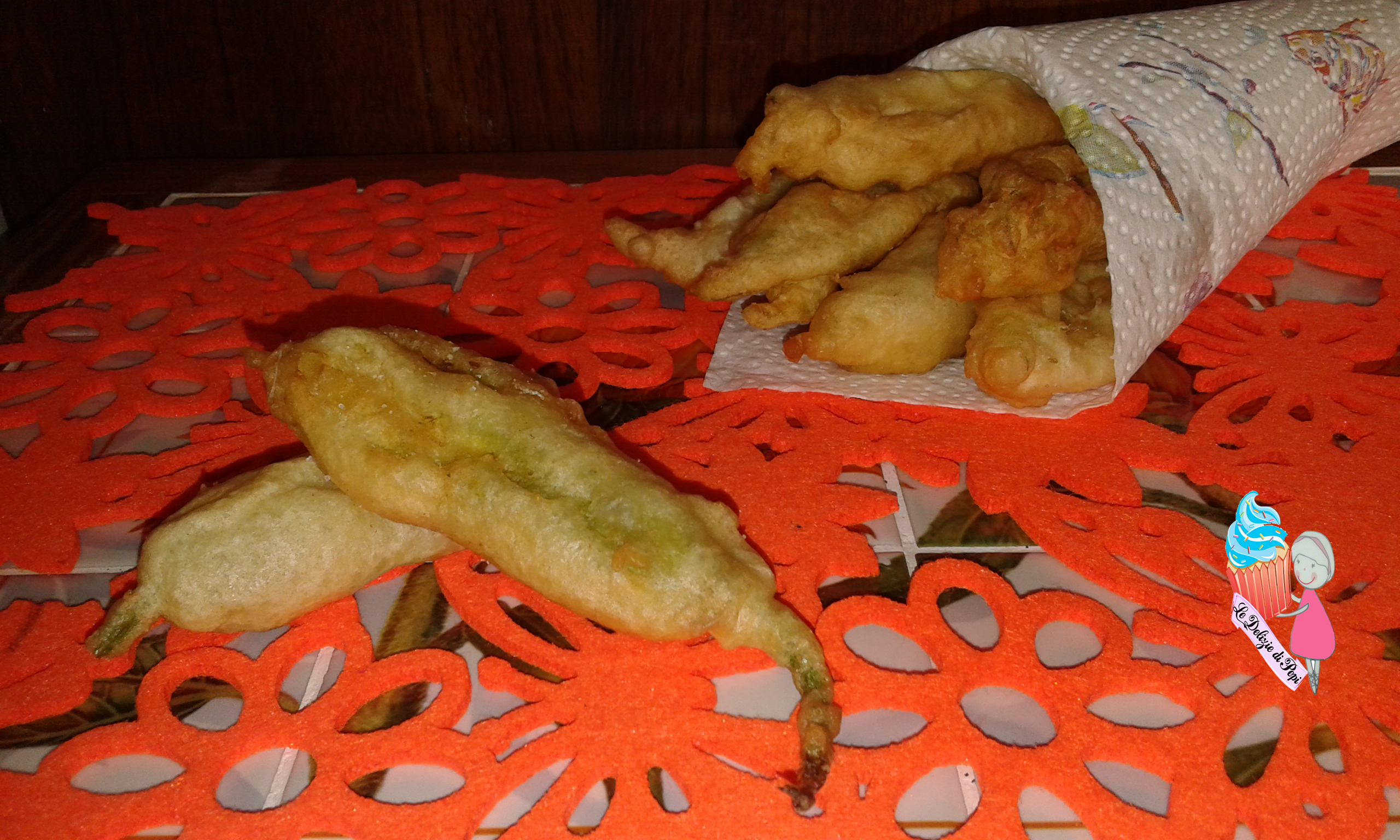 Fiori di zucca in pastella fritti