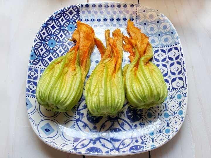 Fiori di zucca ripieni di ricotta