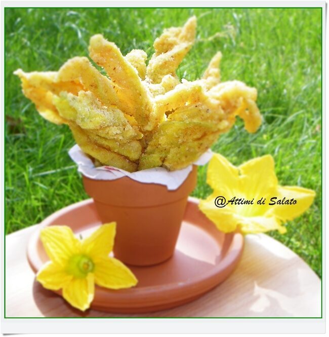 Fiori di zucchina fritti