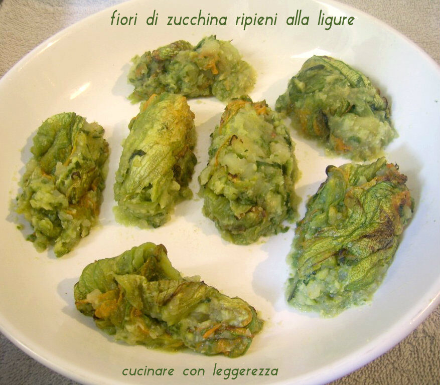 Fiori di zucchina ripieni alla ligure