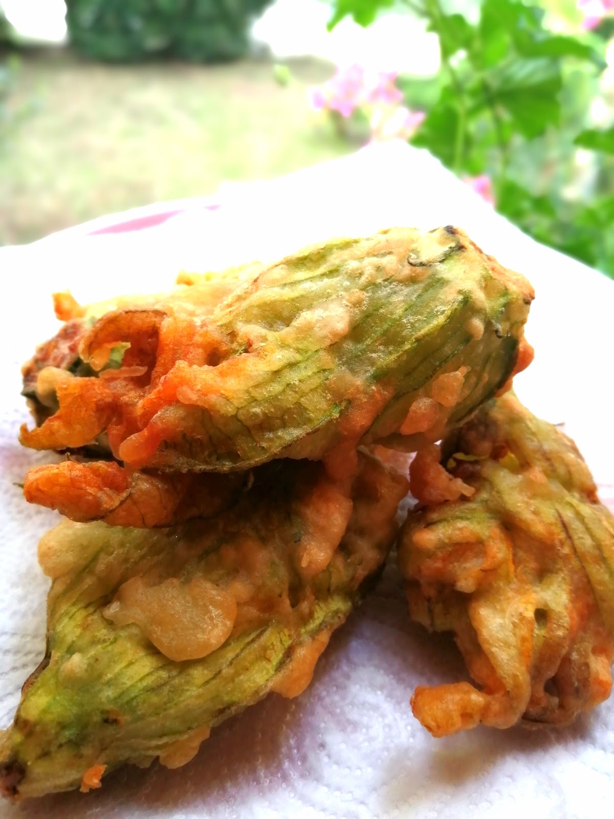 Fiori di zucchine fritti