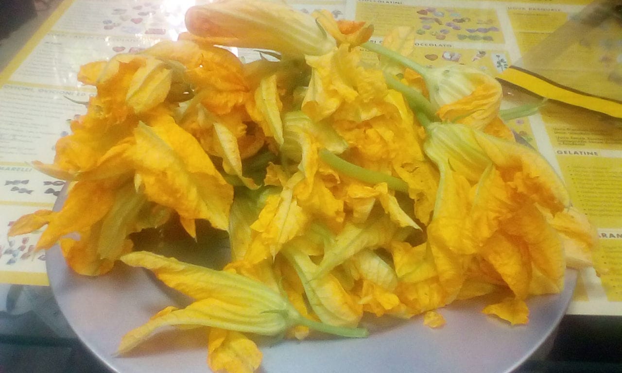Fiori di zucchine in pastella