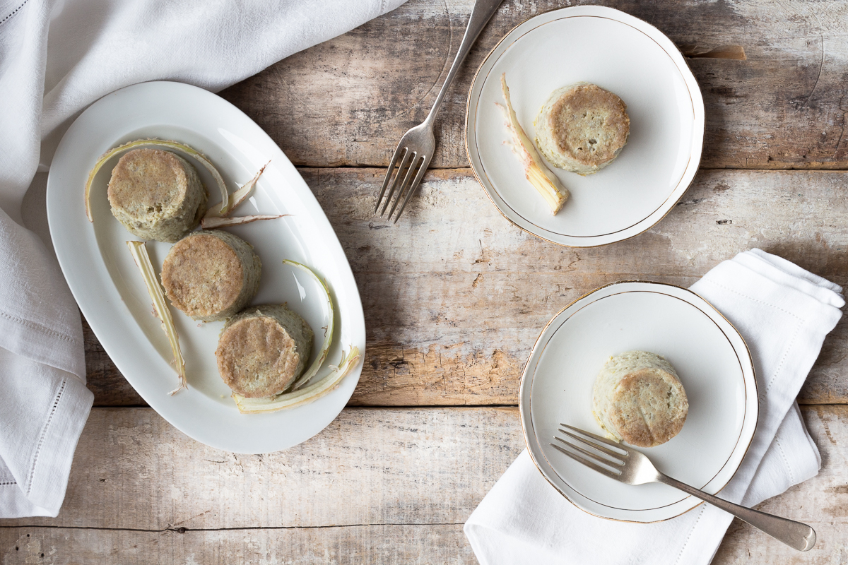 Flan di cardi con salsa al parmigiano