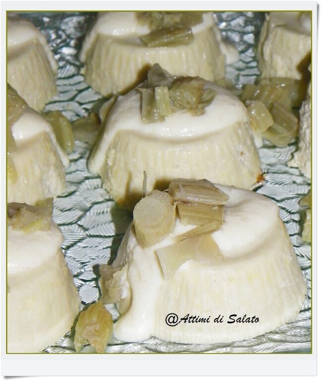 Flan di cardi con salsa di asiago