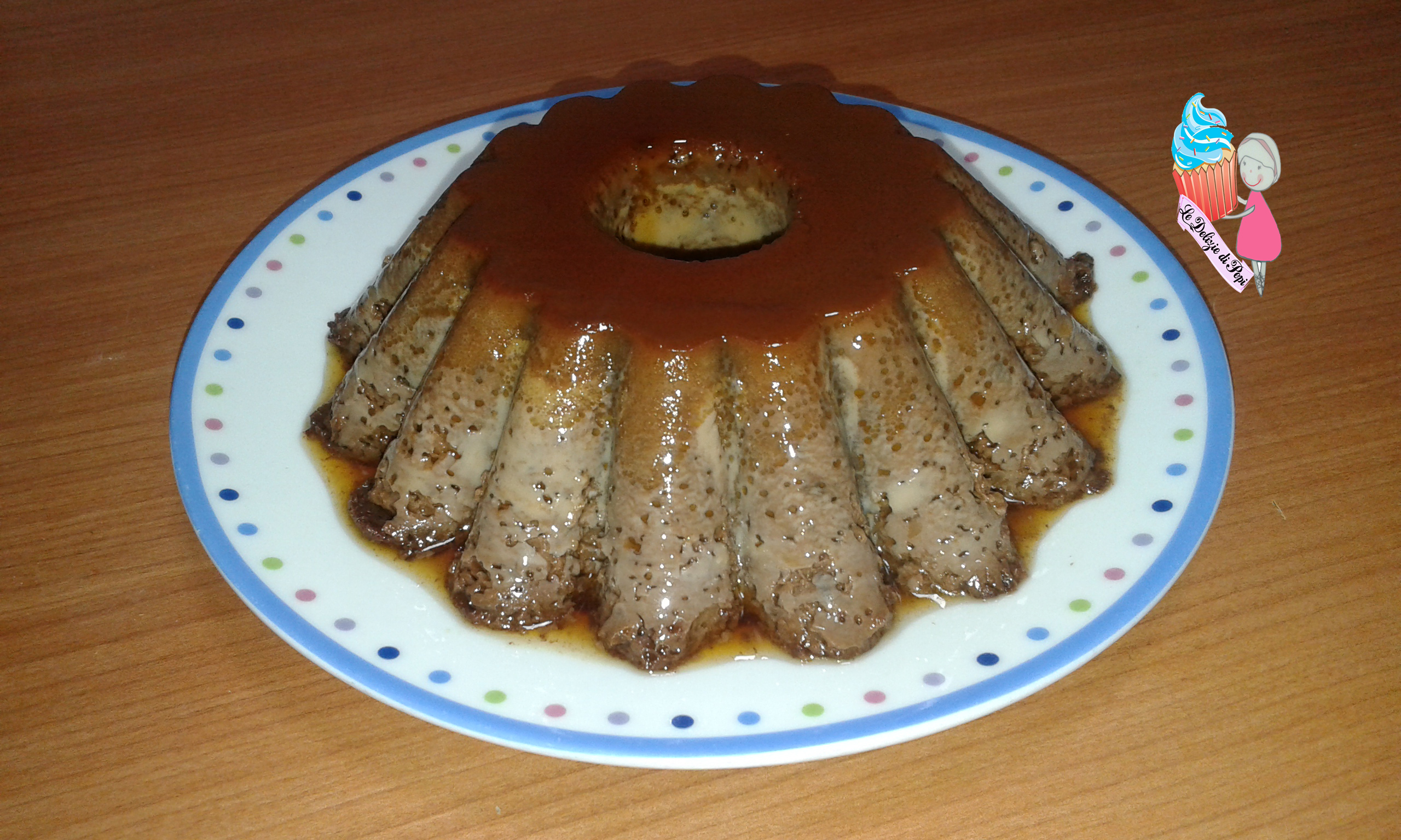 Flan di latte al cioccolato