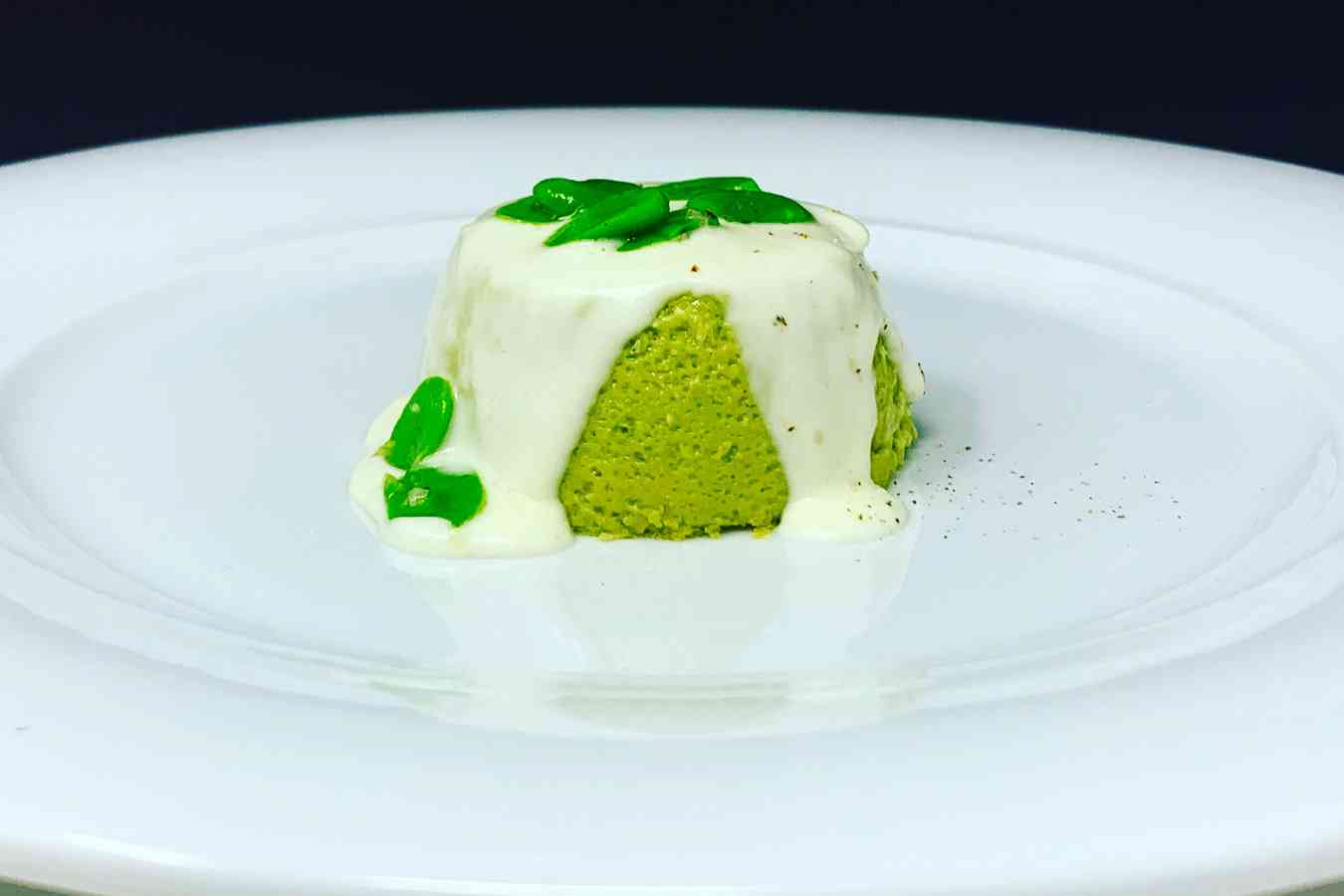 Flan di pecorino e fave