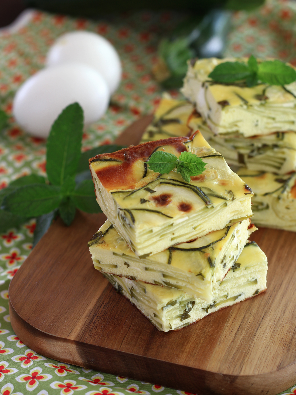 Flan greco di zucchine, feta e menta