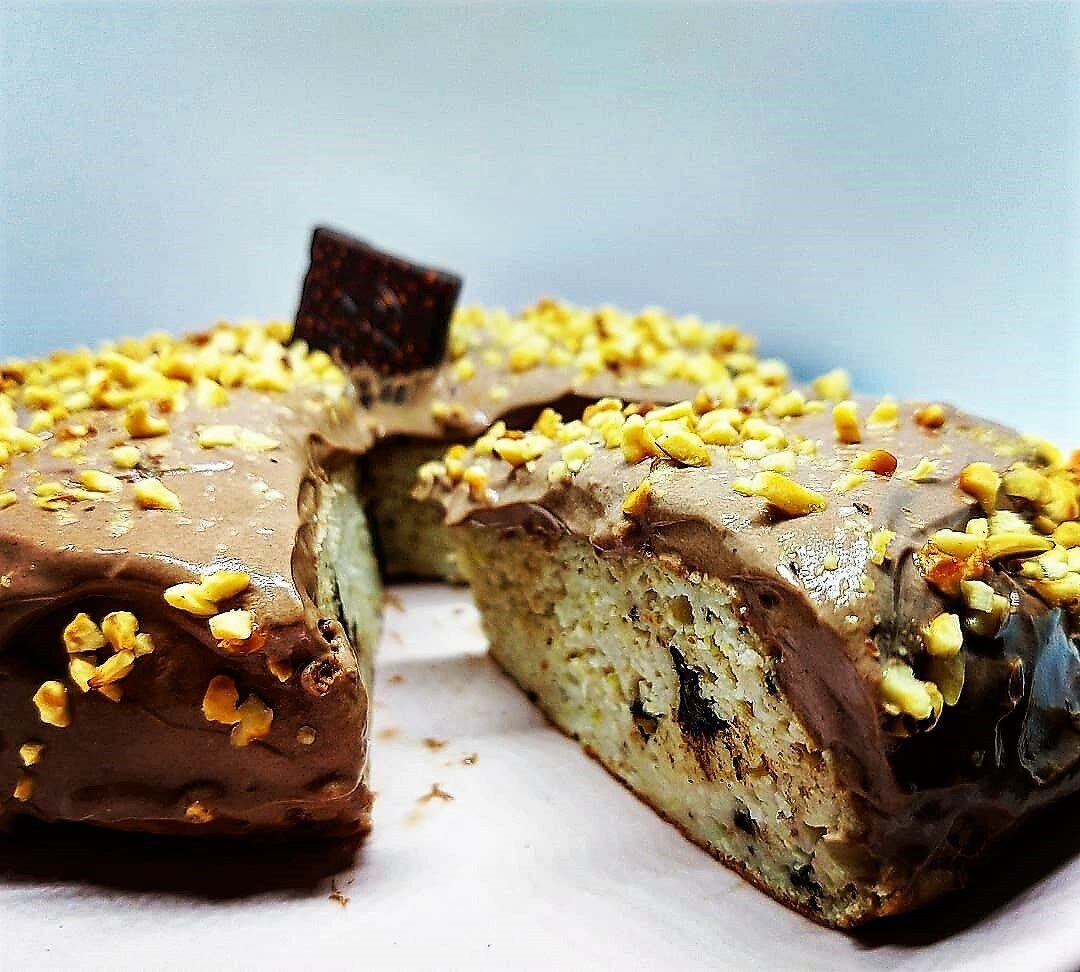 Fluffy cake with pear&ginger