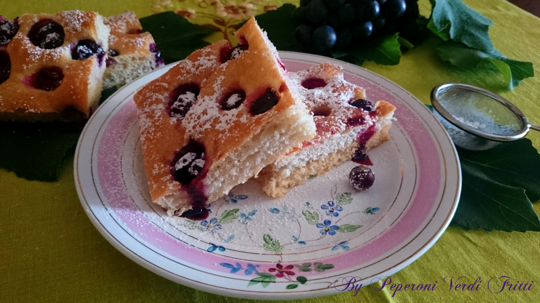Focaccia all’uva fragola