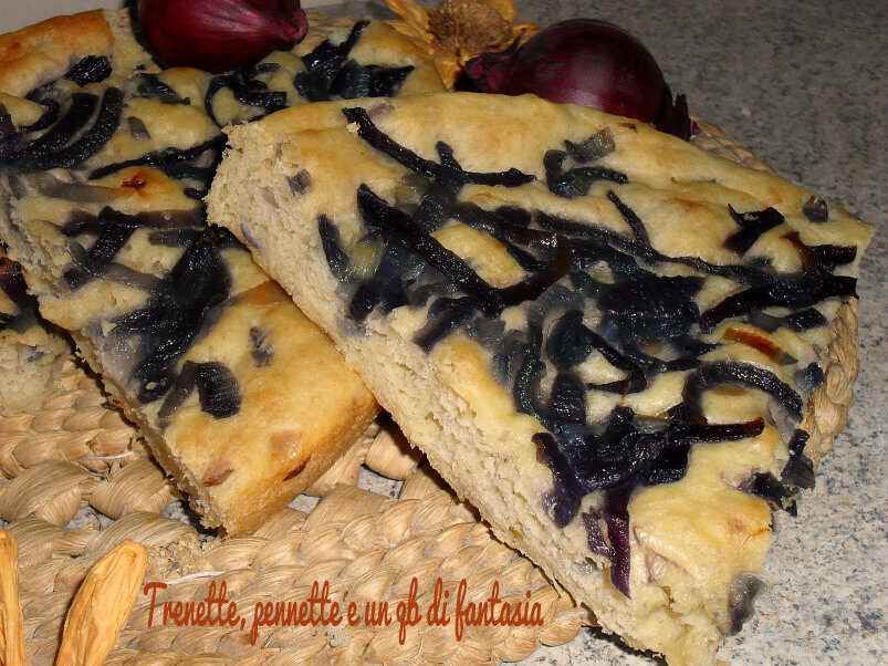 Focaccia con cipolle rosse