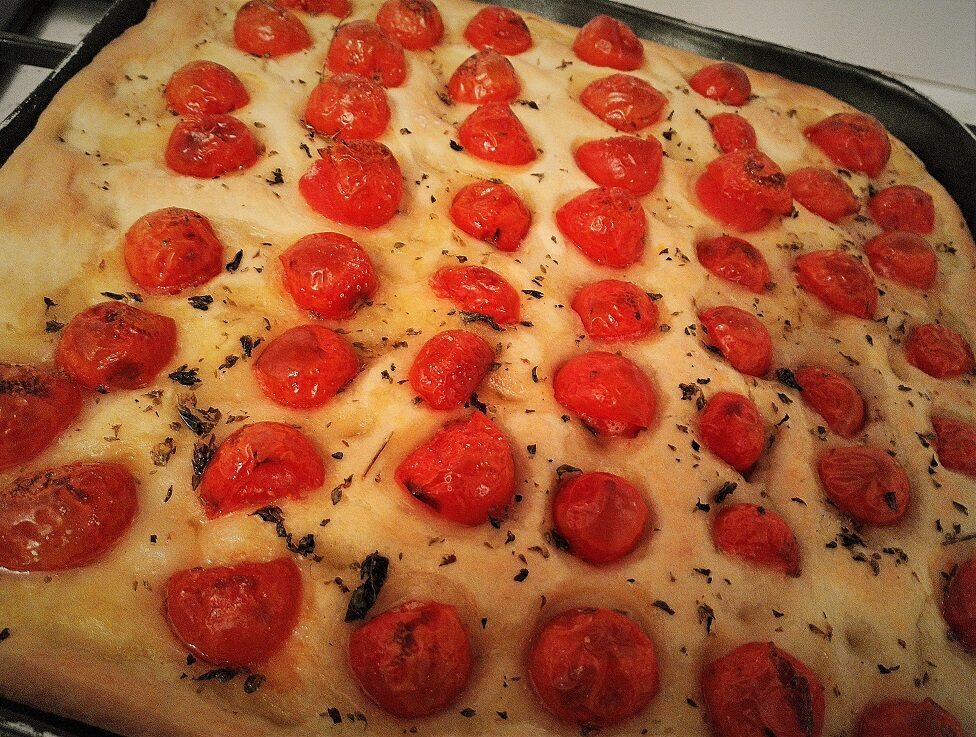 Focaccia con pomodorini