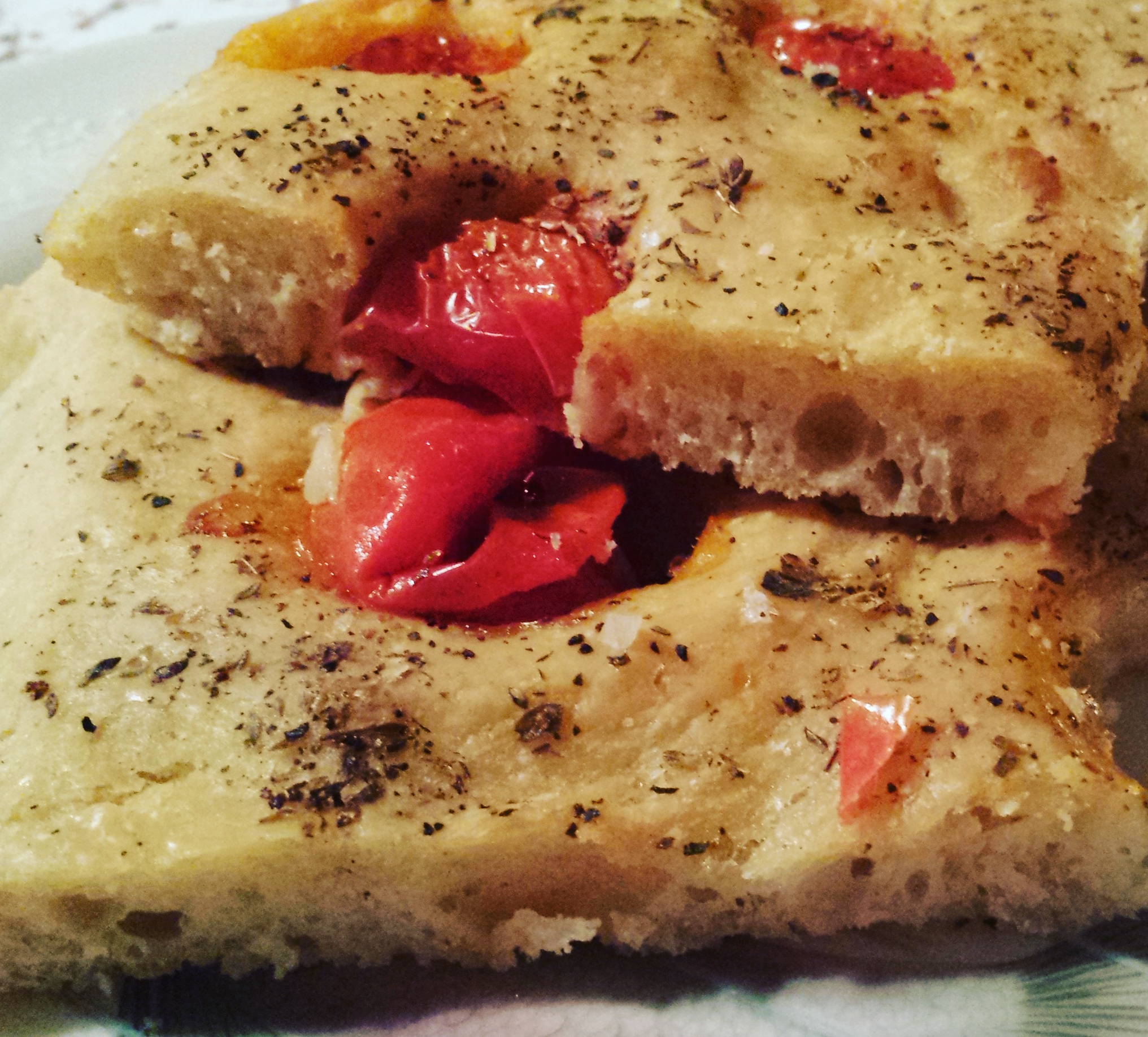Focaccia con pomodorini