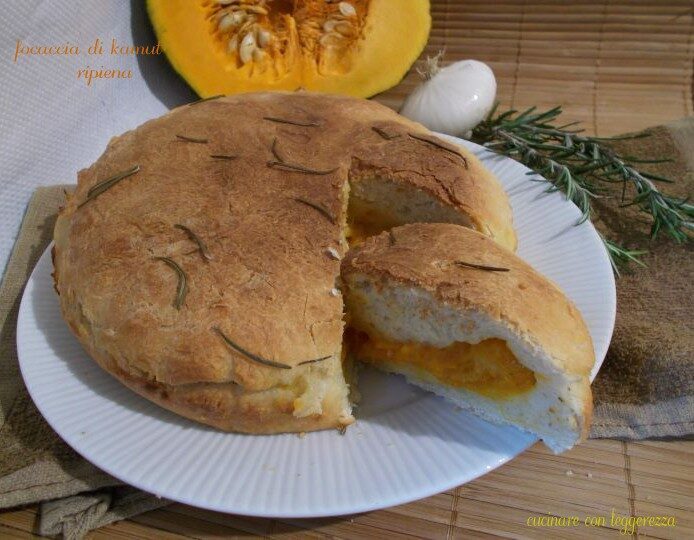 Focaccia di kamut ripiena – lievito madre