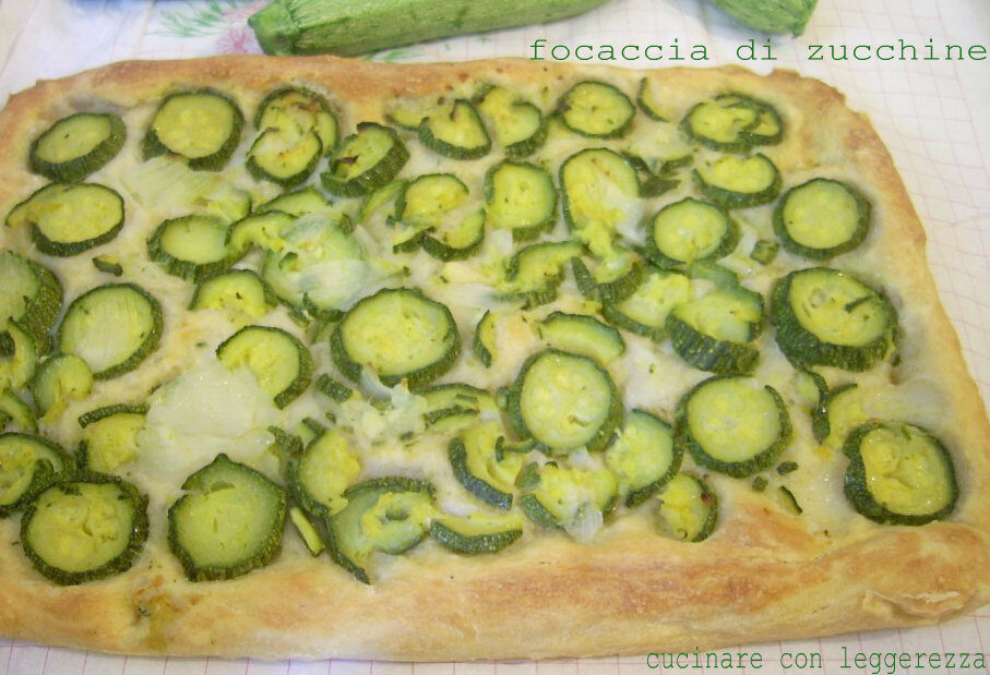 Focaccia di zucchine con lievito madre