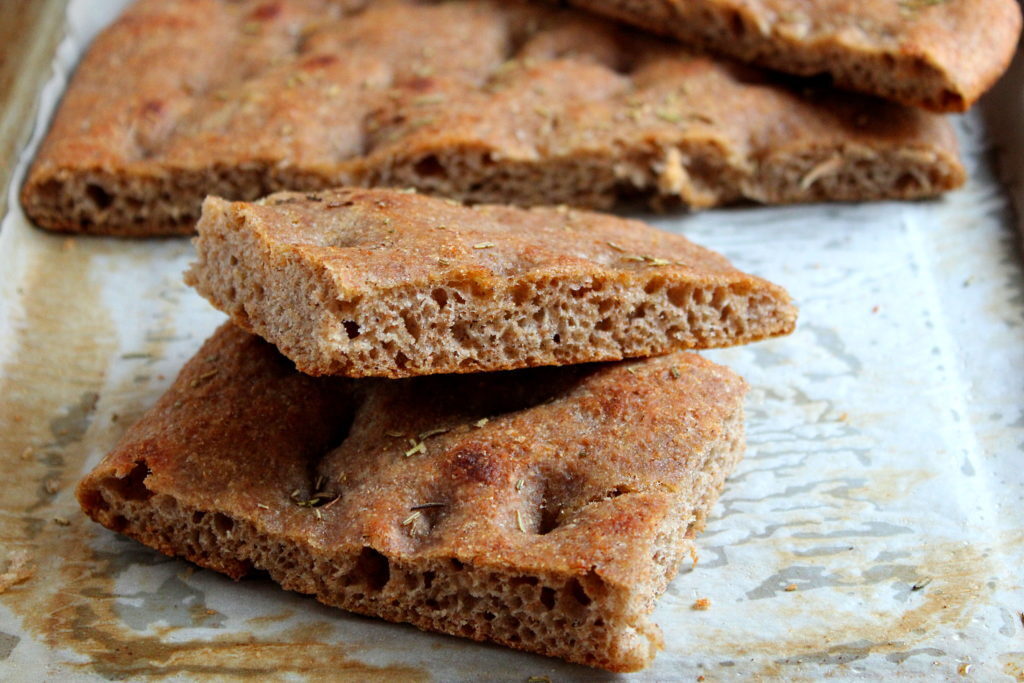 Focaccia integrale (al cento per cento)