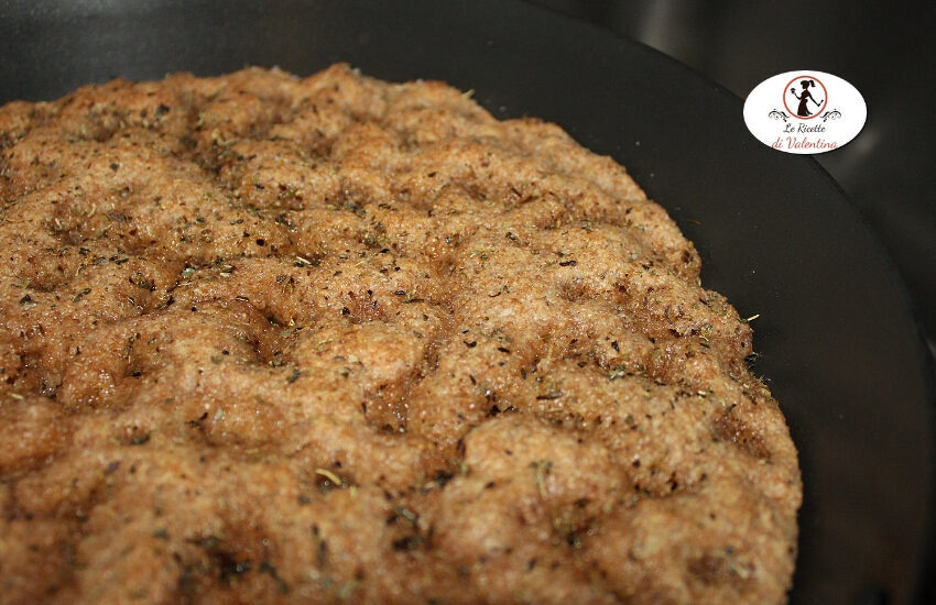 Focaccia integrale con farina san e bun