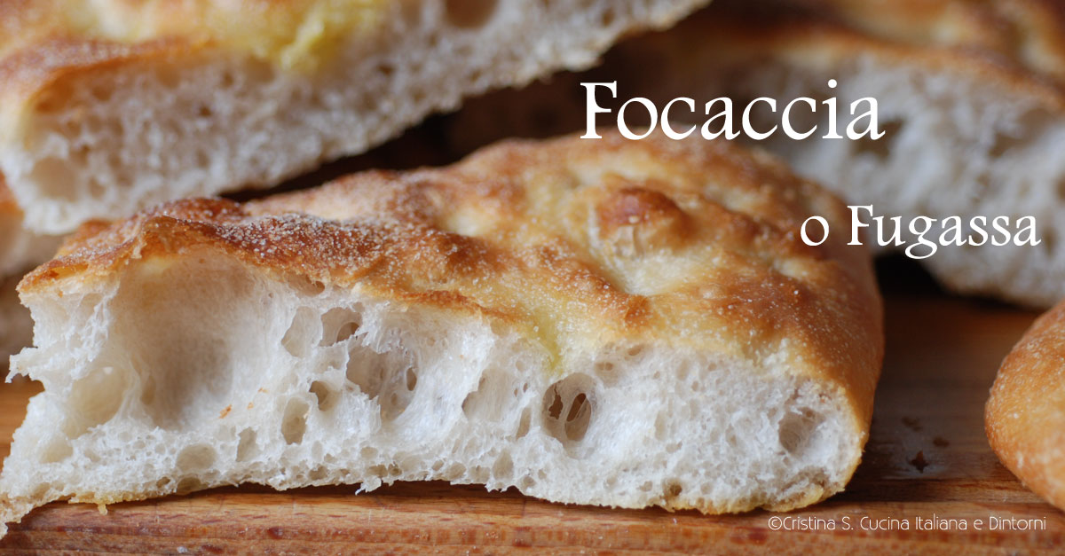 Focaccia o fugassa, ricetta con lievito madre