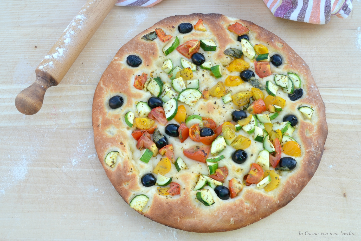 Focaccia soffice alle verdure