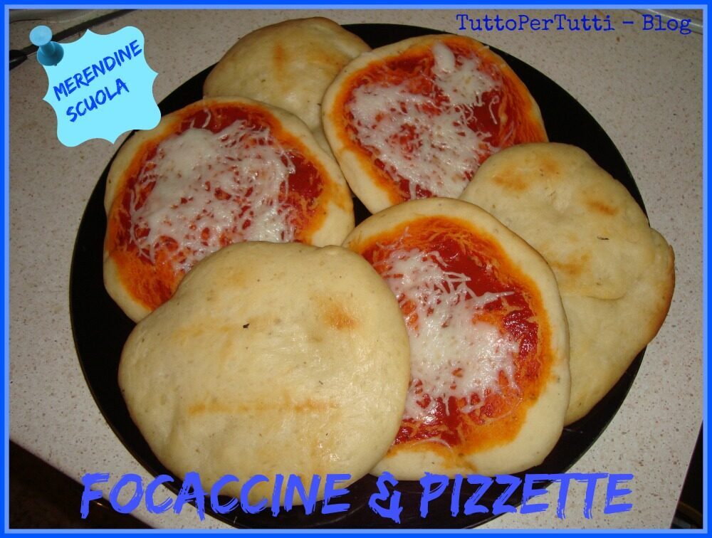 Focaccine & pizzette merendine scuola