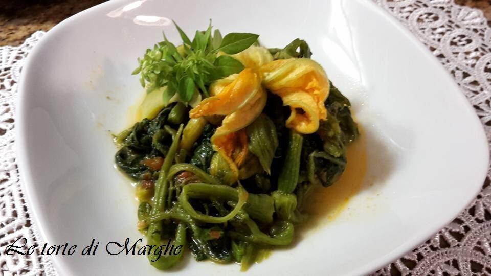 Foglie o talli di zucchine in padella…
