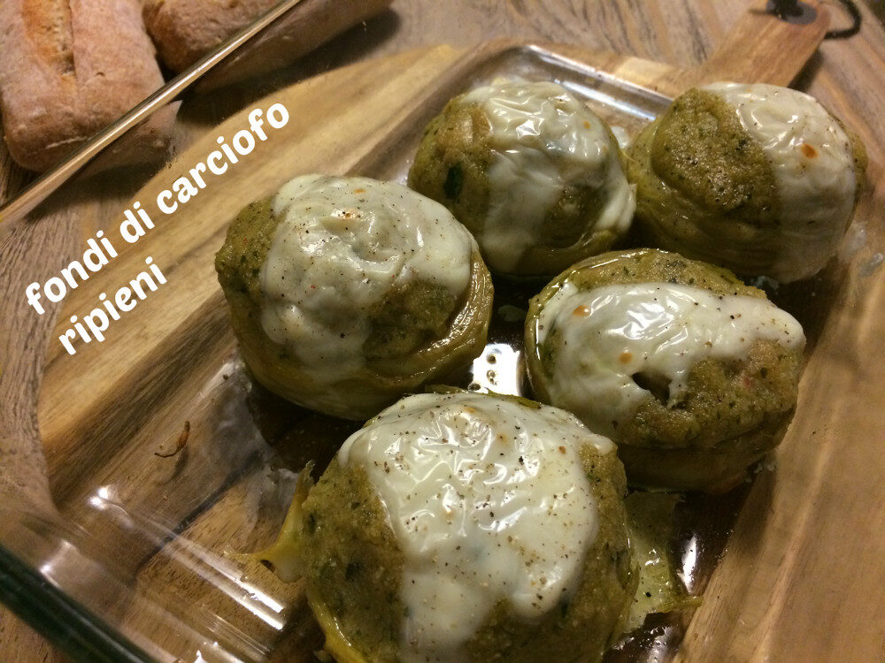 Fondi di carciofo ripieni
